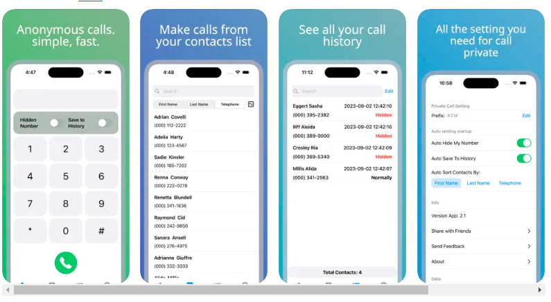 Pcaller Anonymous Hidden ID ipa